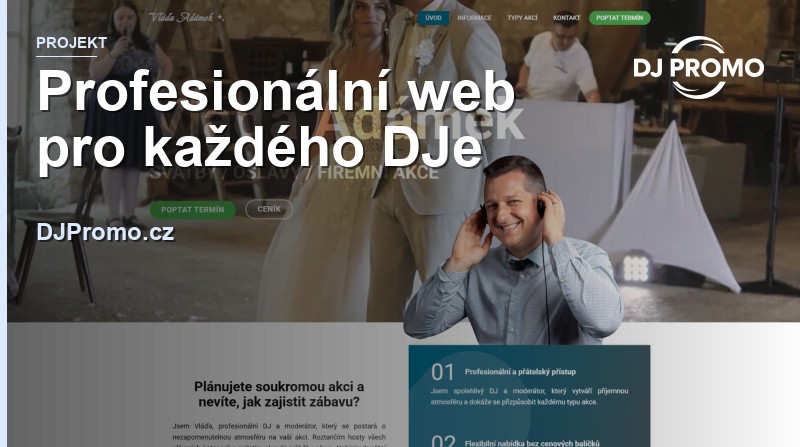 DJPromo.cz: Profesionální web pro každého DJe — na míru, ne ze šablony