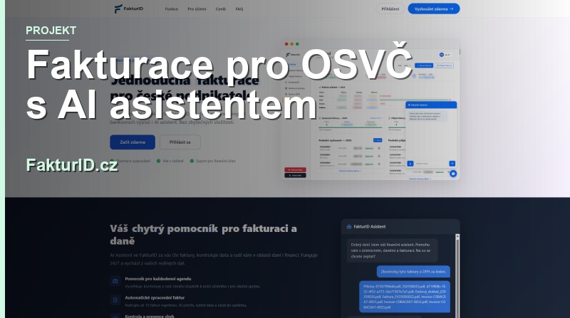 FakturID.cz: Fakturační systém pro české OSVČ — s AI asistentem a bez zbytečné složitosti
